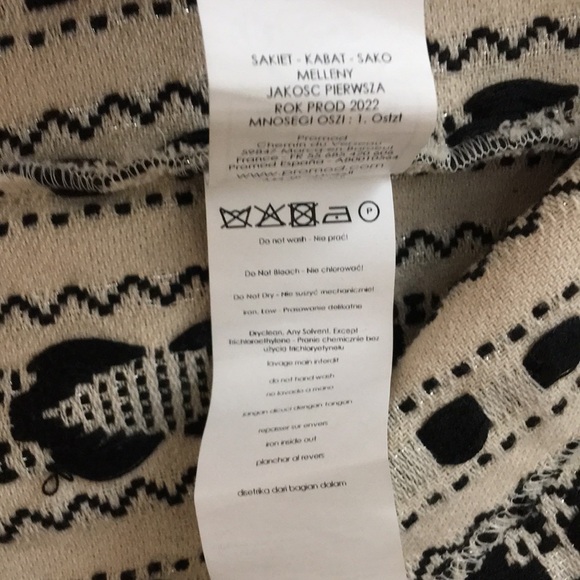 Promod Woven Cotton Vest w Snap Front in Ethnic Motif Size Medium - Picture 9 of 9